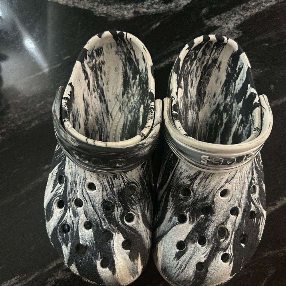 Crocs Kids Black and White Clogs